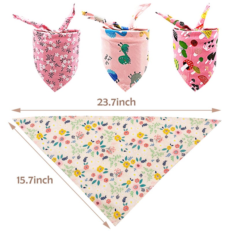 PET SHOW 50pcs Cotton Small Dog Bandanas Bulk Girl Female Cat Puppies Bibs Washable Triangle Head Scarfs Wholesale Medium Dogs Bandana Photo Prop Grooming Accessories - Image 2